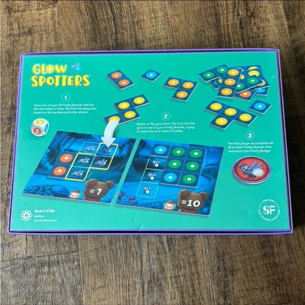 SimplyFun Glow Spotters Learning Game Addition Spatial Reasoning